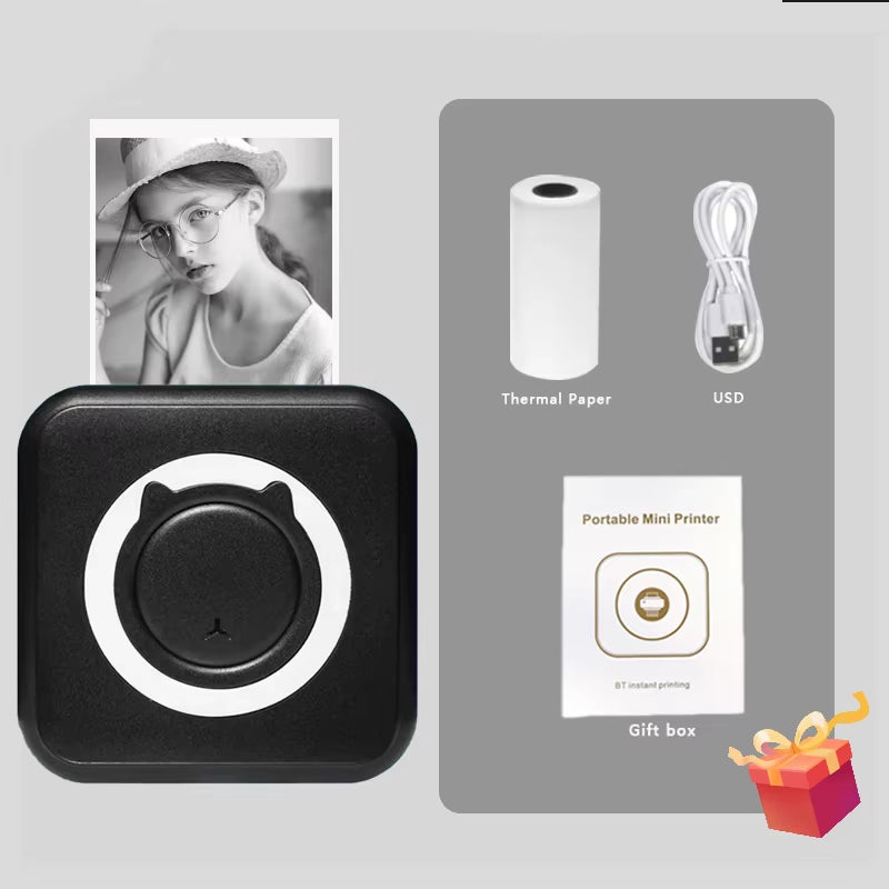 PrintoGo- hermal Printer Photo Pocket Thermal Label Printer 58mm Printing Wireless Bluetooth Android IOS