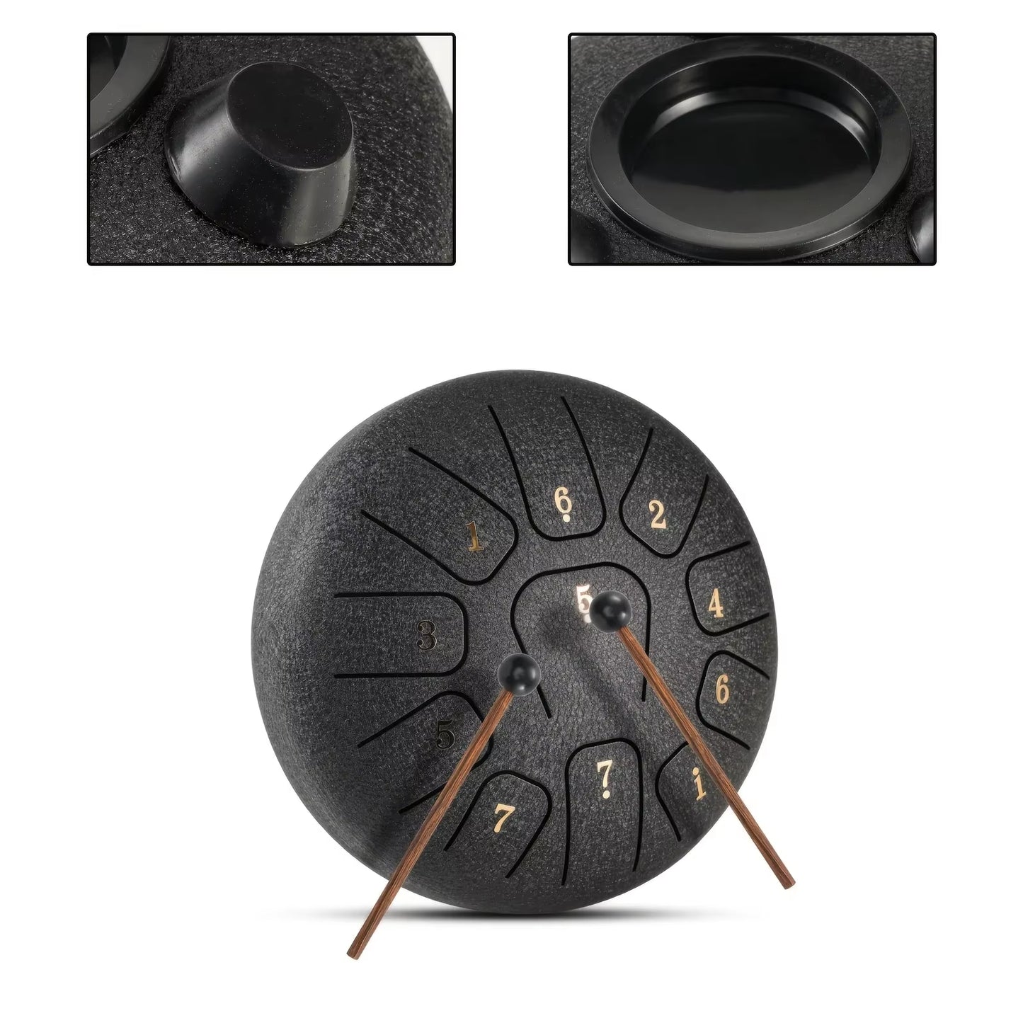 6" Steel Tongue Drum Gift Set | 11-Note Sound Healing Instrument W/Tuning Kit | Yoga/Meditation/Anxiety Relief Tool